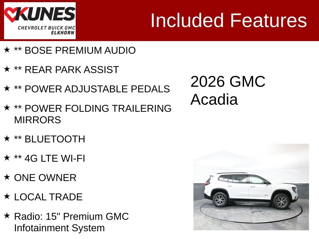 Used 2026 GMC Acadia AT4 image 3