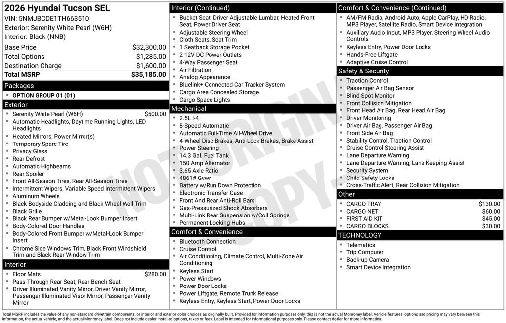 New 2026 Hyundai Tucson SEL AWD/4WD image 5