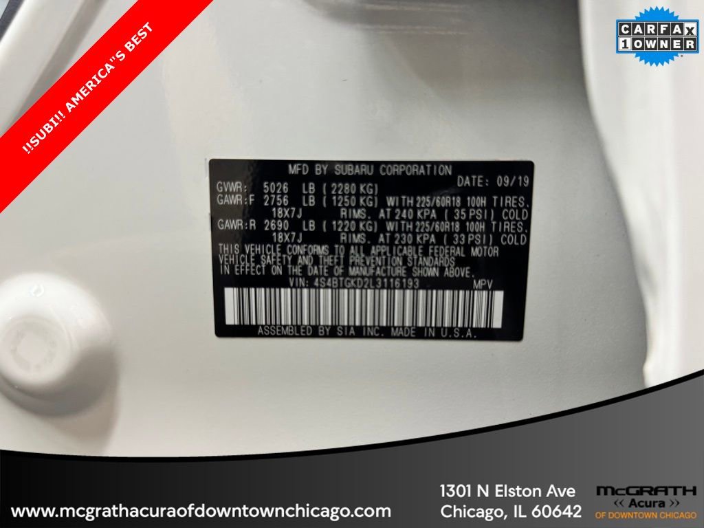 Used 2020 Subaru Outback Onyx Edition XT w/ Popular Package #2 image 11