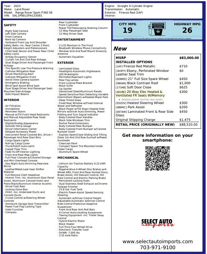 Used 2023 Land Rover Range Rover Sport SE image 2