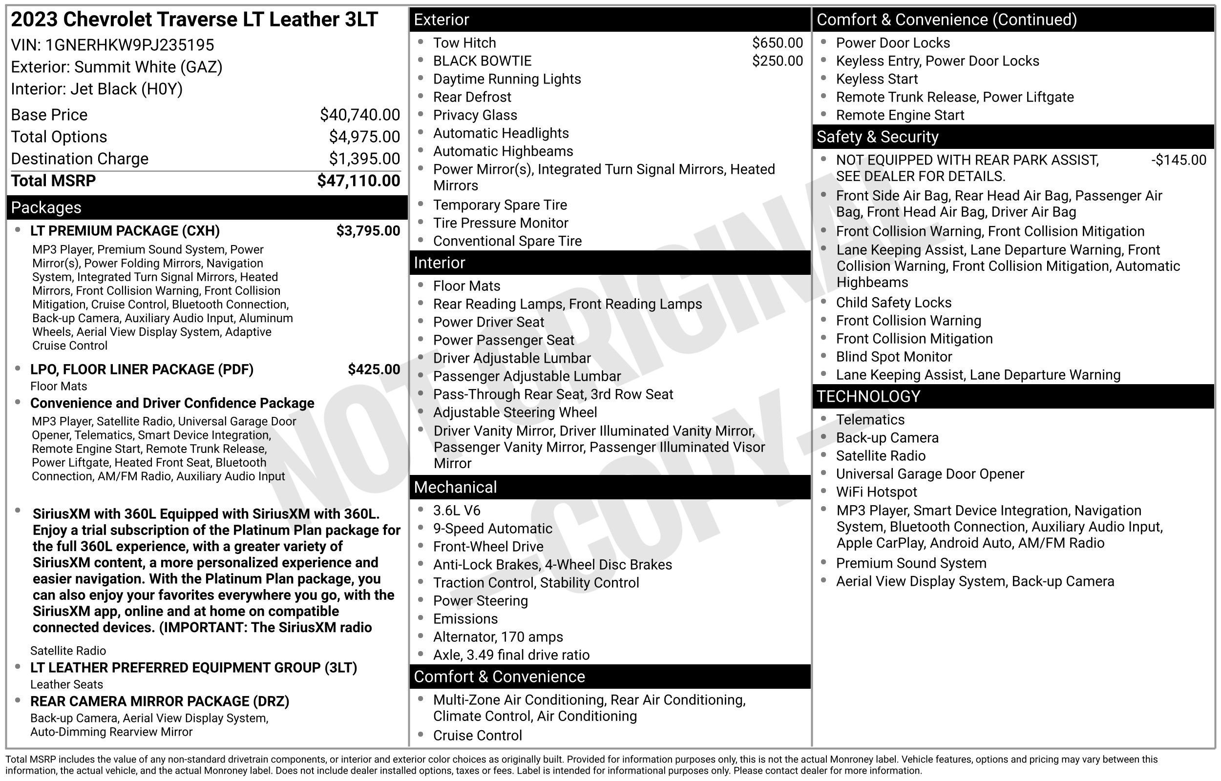 Used 2023 Chevrolet Traverse LT w/ LT Premium Package FWD image 8