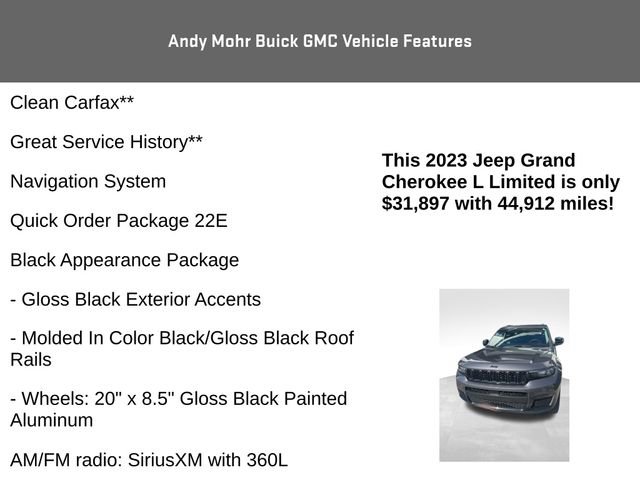 Used 2023 Jeep Grand Cherokee L Limited w/ Black Appearance Package image 4