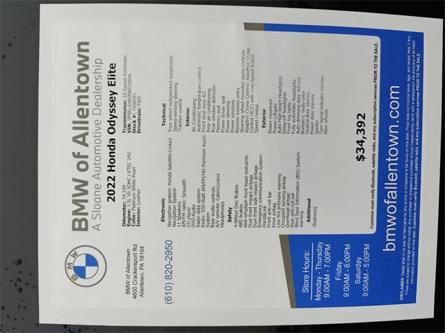 Used 2022 Honda Odyssey Elite image 31