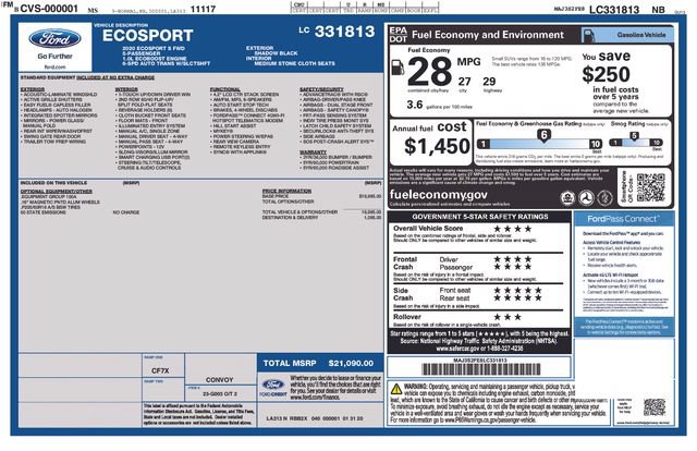 Used 2020 Ford EcoSport S FWD image 11