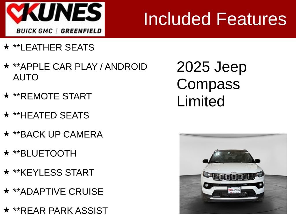 Used 2025 Jeep Compass Limited AWD/4WD image 2