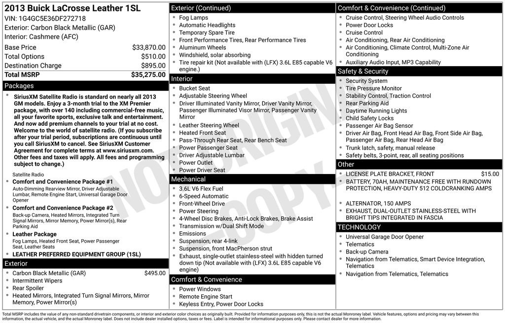 Used 2013 Buick LaCrosse Leather FWD image 11