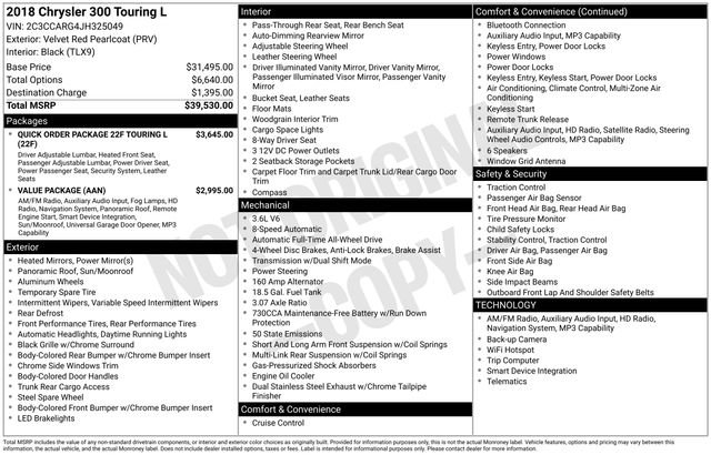 Used 2018 Chrysler 300 Touring L AWD/4WD image 15