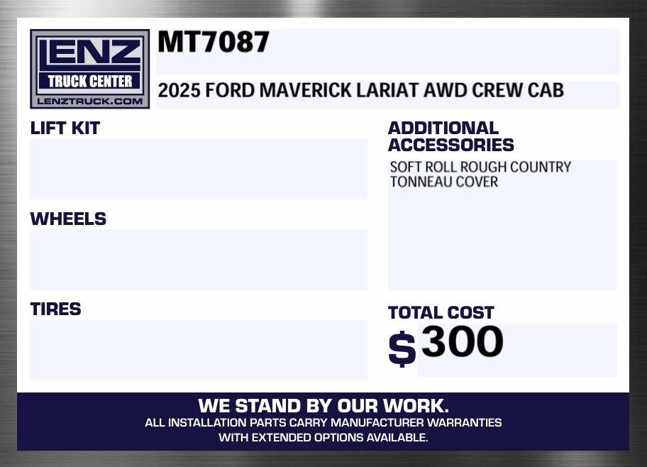 Used 2025 Ford Maverick Lariat w/ Black Appearance Package AWD/4WD image 2