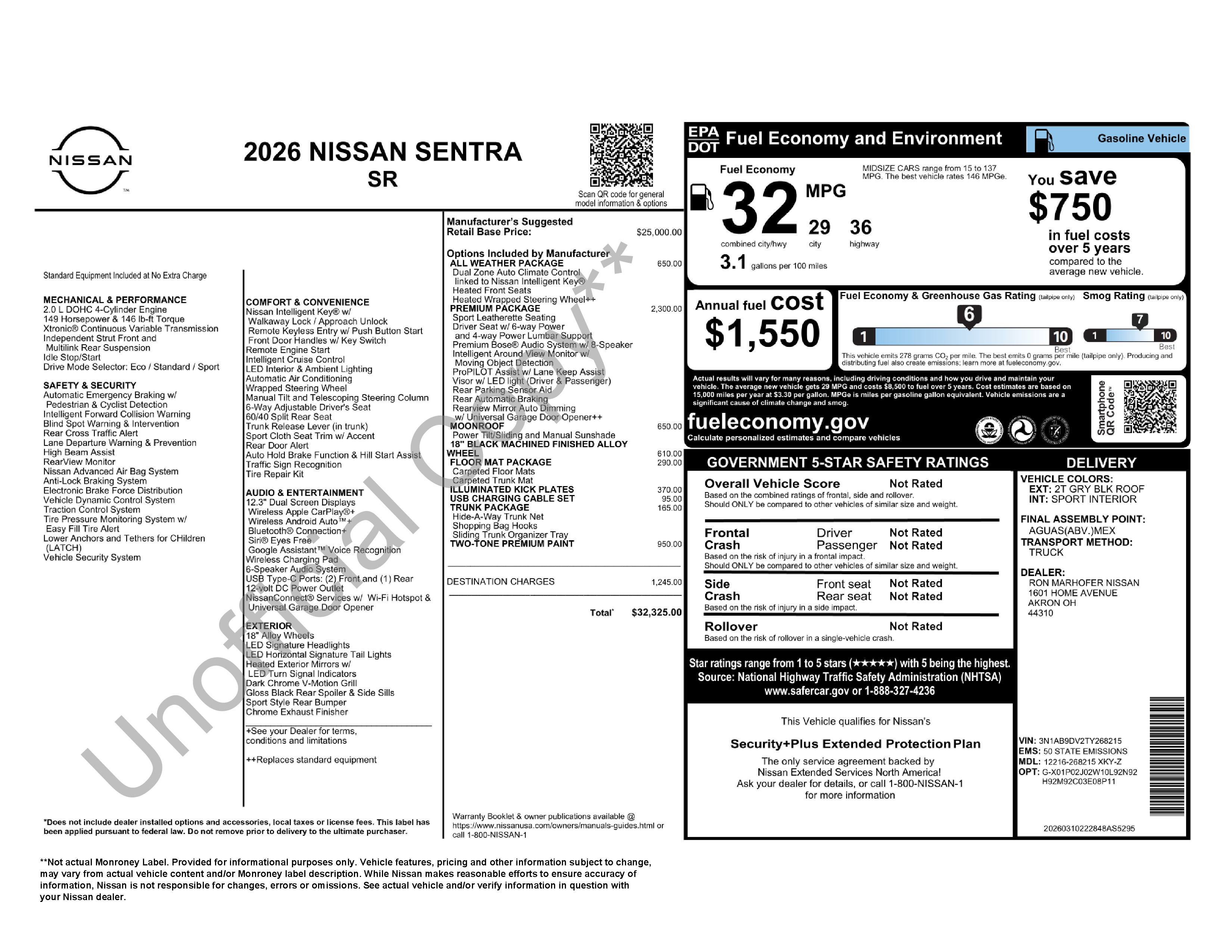 New 2026 Nissan Sentra SR w/ SR Premium Package FWD video 3