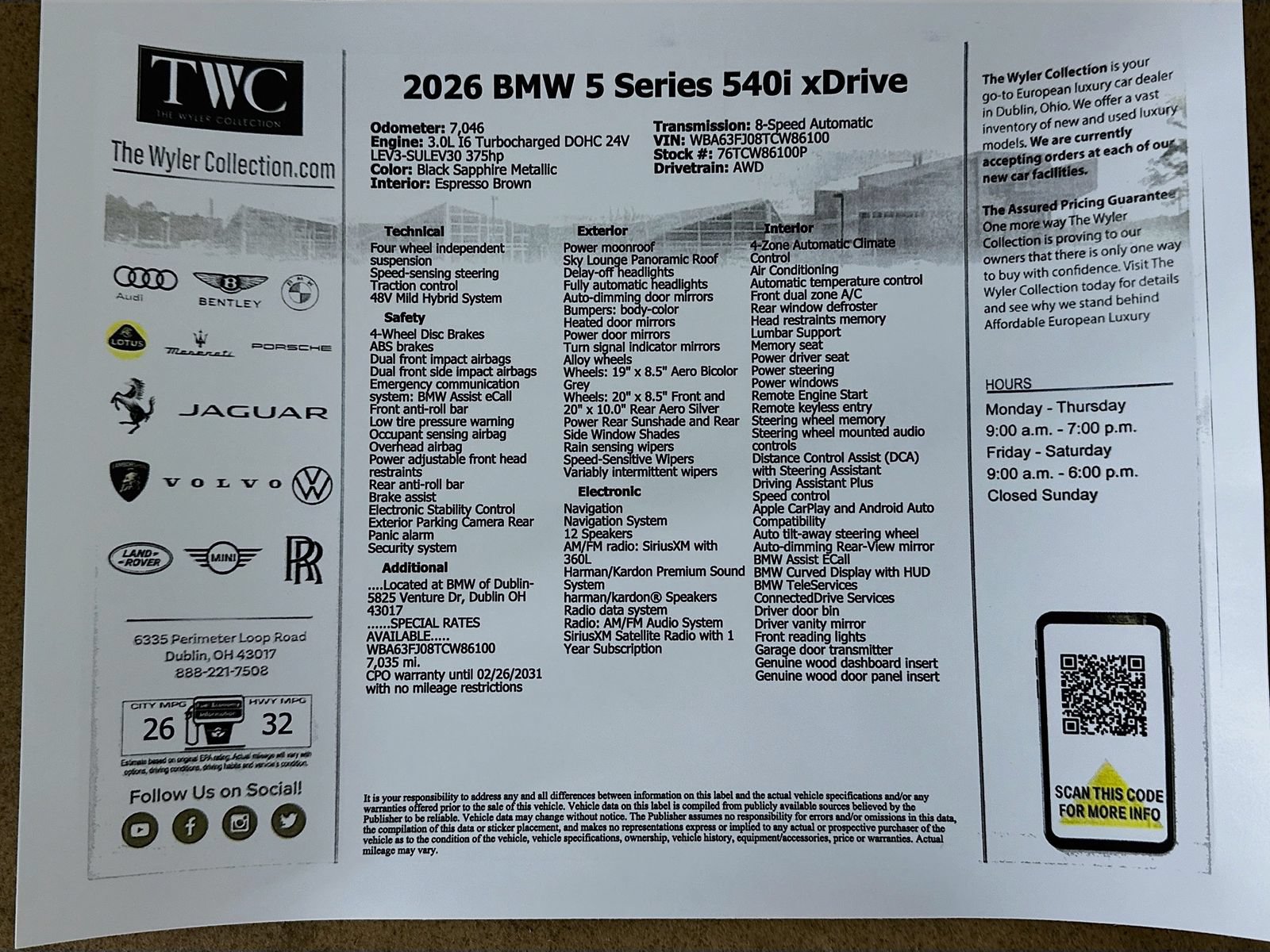 Used 2026 BMW 540i xDrive AWD/4WD image 47