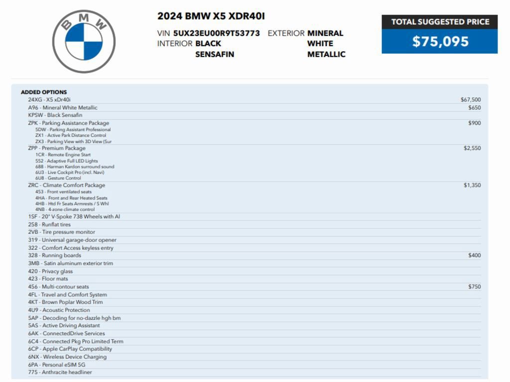 Used 2024 BMW X5 xDrive40i AWD/4WD image 2