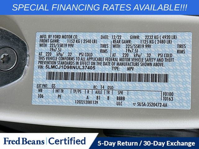 Certified 2022 Lincoln Corsair AWD w/ Premium Package image 36