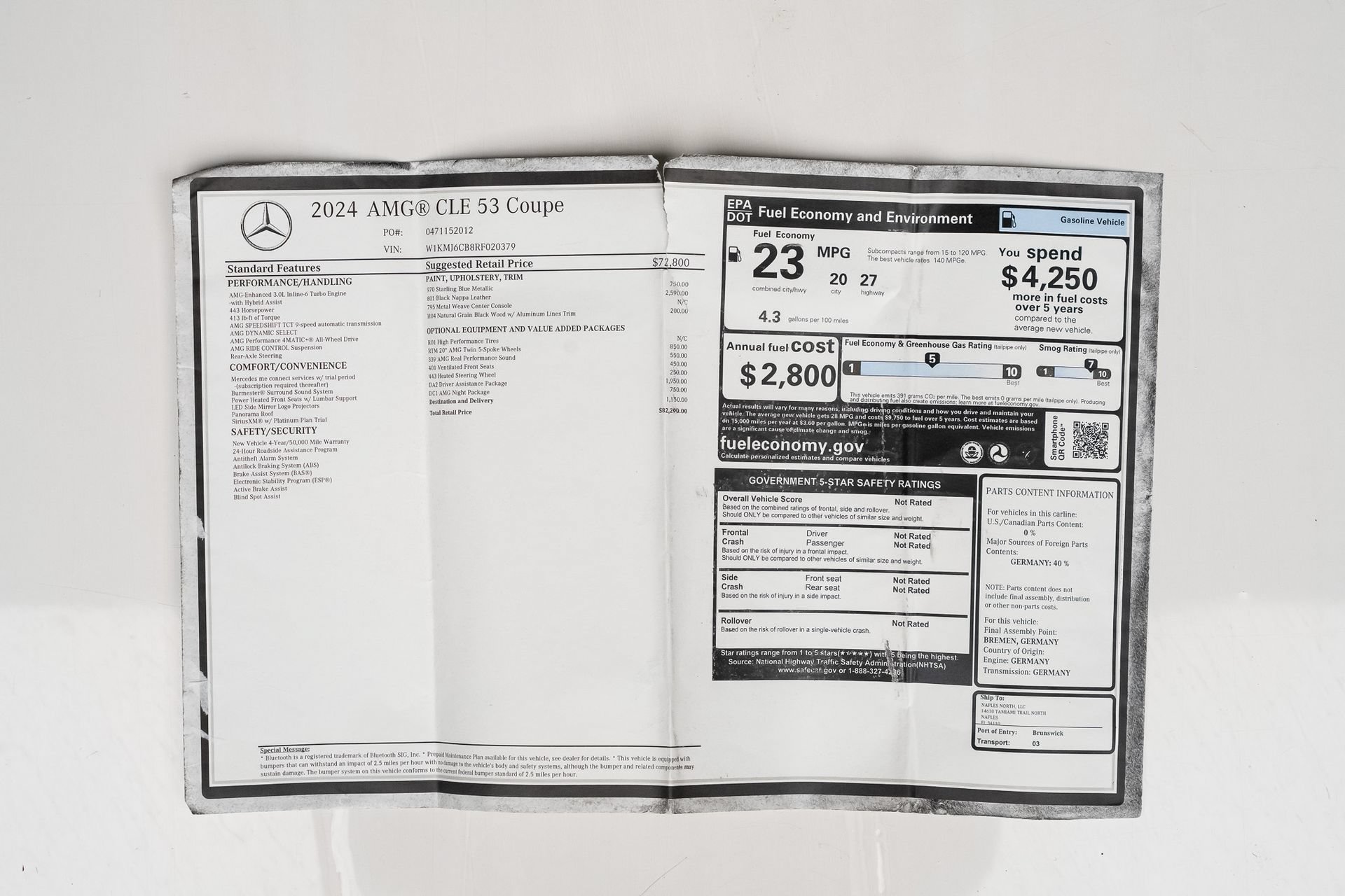 Used 2024 Mercedes-Benz CLE 53 AMG 4MATIC w/ Driver Assistance Package image 78