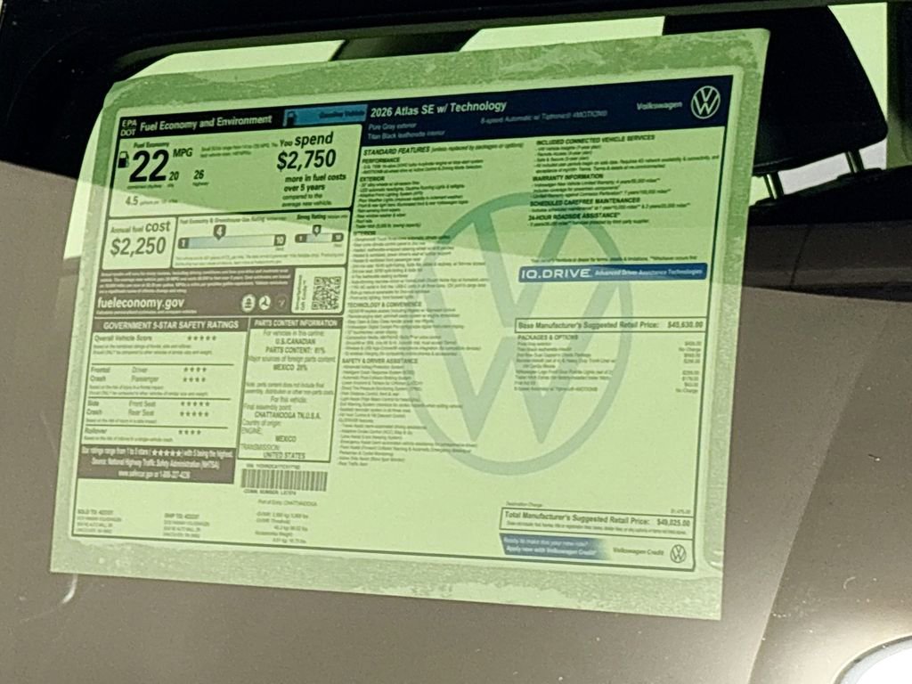 New 2026 Volkswagen Atlas SE image 23