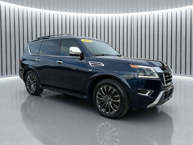 Used 2021 Nissan Armada Platinum w/ Captain's Chairs Package RWD image 2