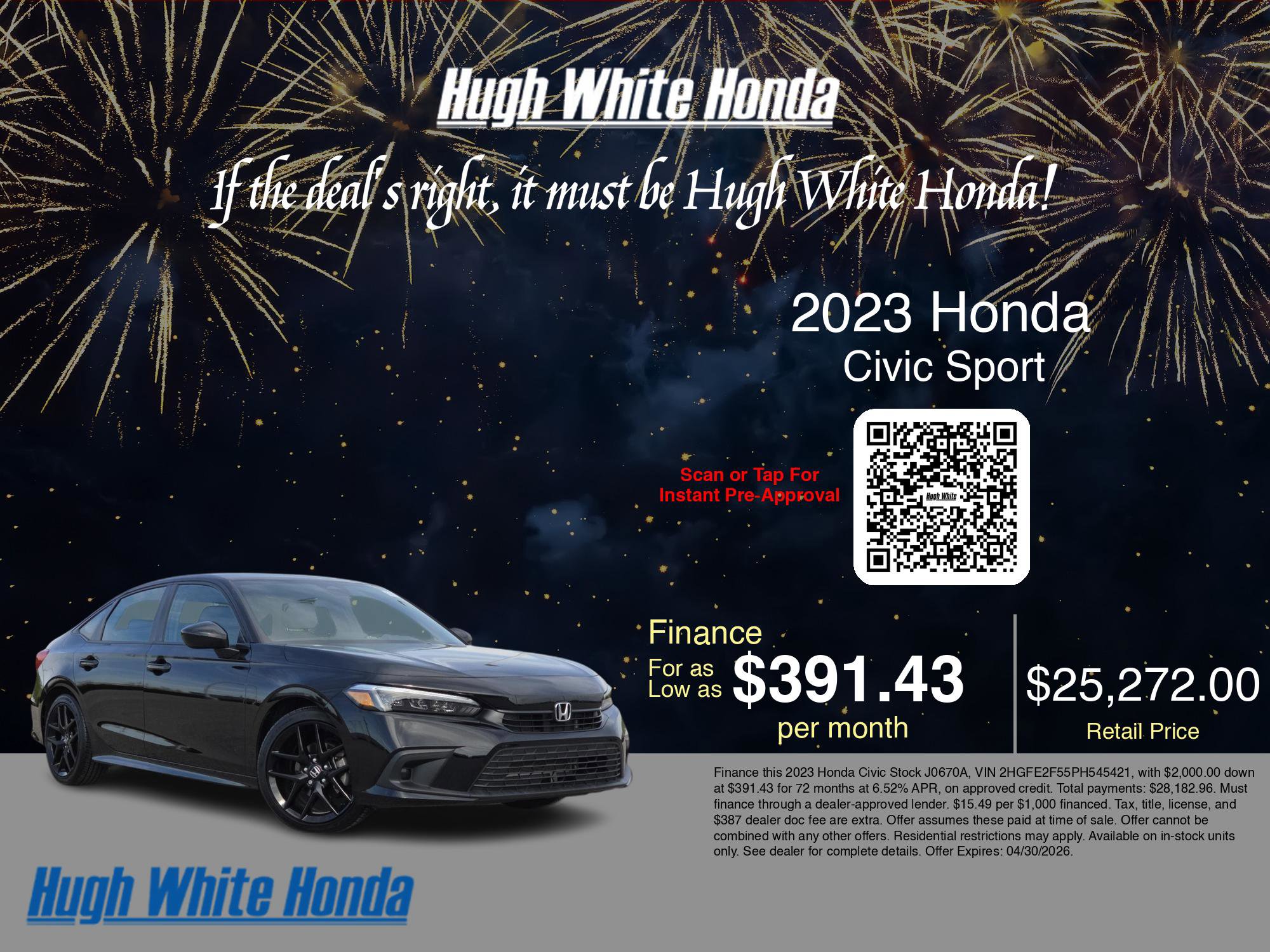 Used 2023 Honda Civic Sport image 3