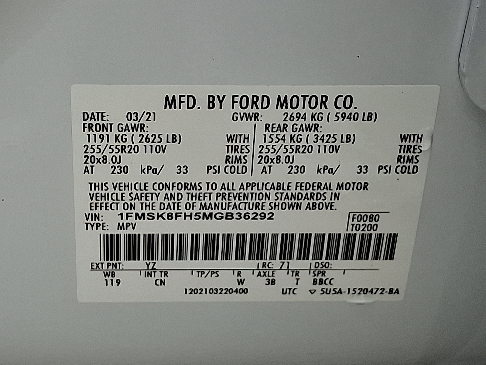 Used 2021 Ford Explorer Limited w/ Equipment Group 301A AWD/4WD image 26
