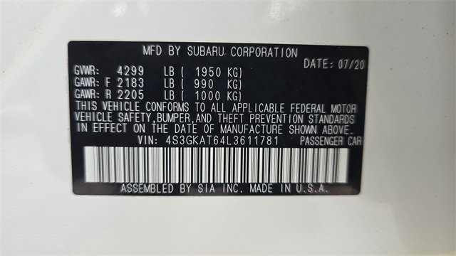 Used 2020 Subaru Impreza 2.0i Limited image 31