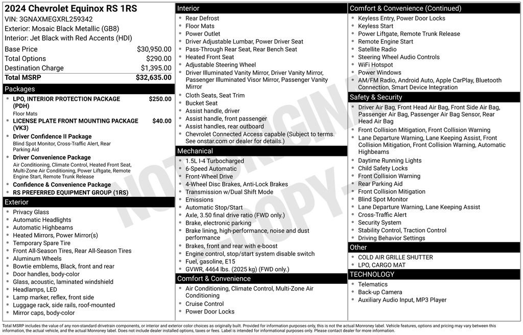 Used 2024 Chevrolet Equinox RS image 4