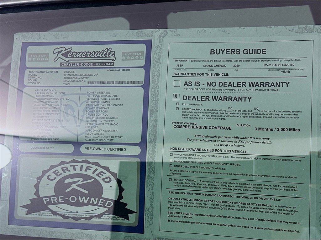 Used 2020 Jeep Grand Cherokee Altitude image 38