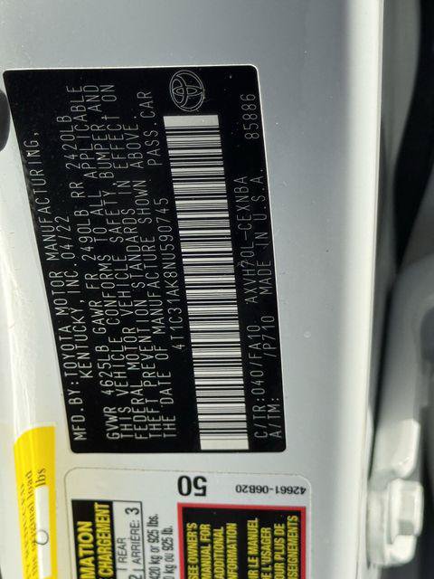 Certified 2022 Toyota Camry LE FWD image 9