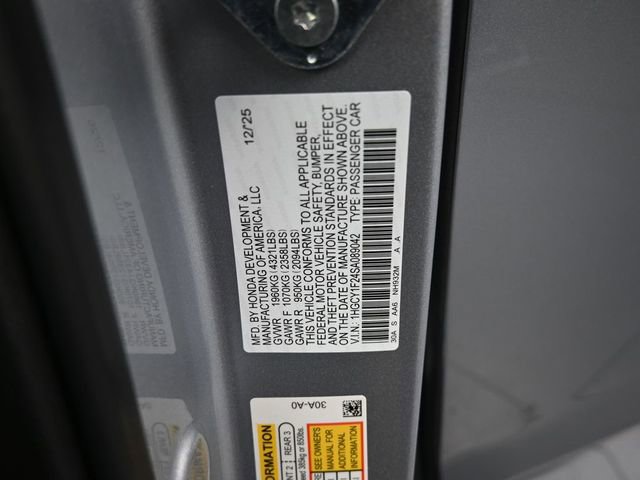 New 2025 Honda Accord LX image 4