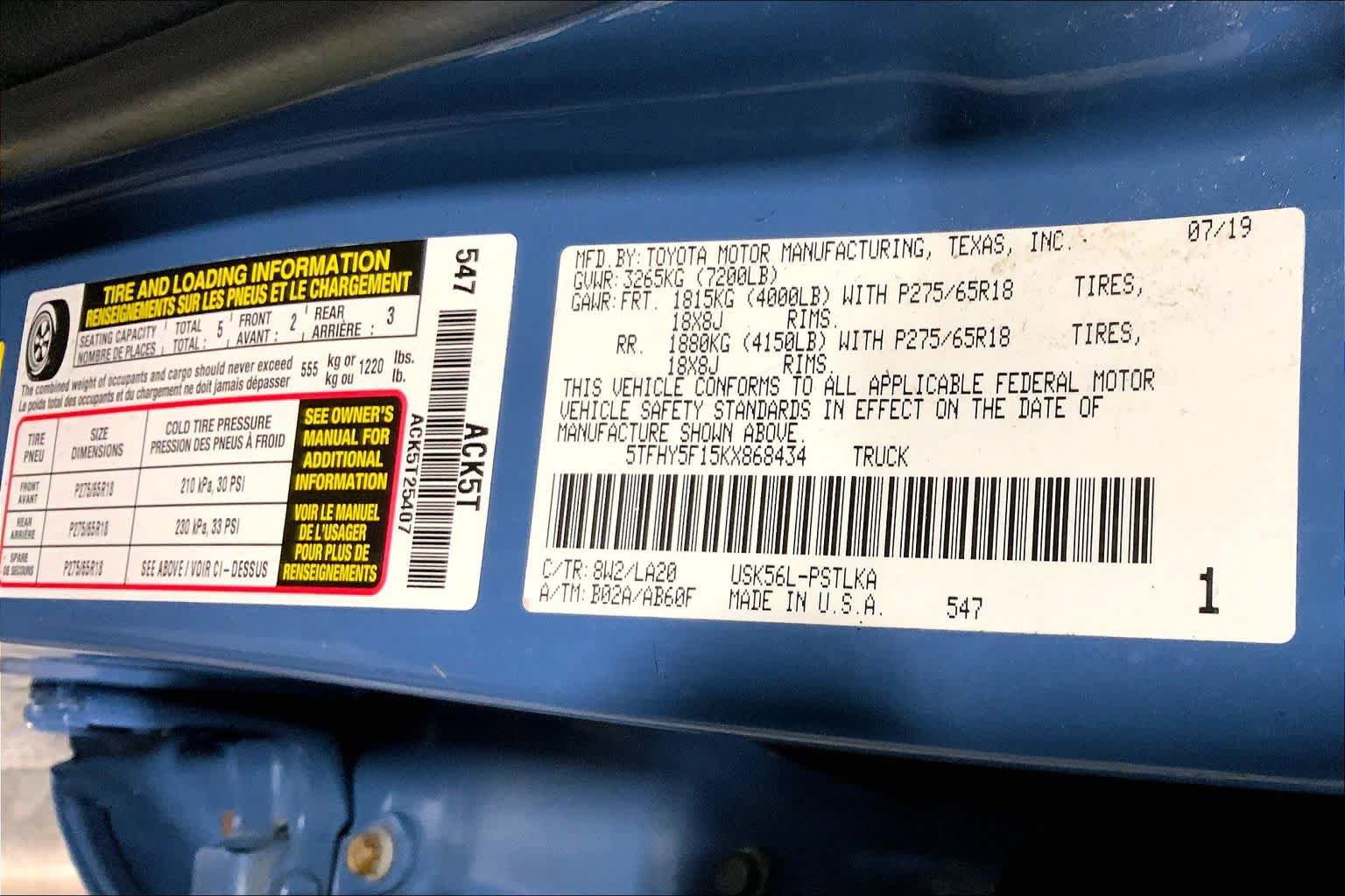 Used 2019 Toyota Tundra Limited w/ Limited Premium Package AWD/4WD image 37
