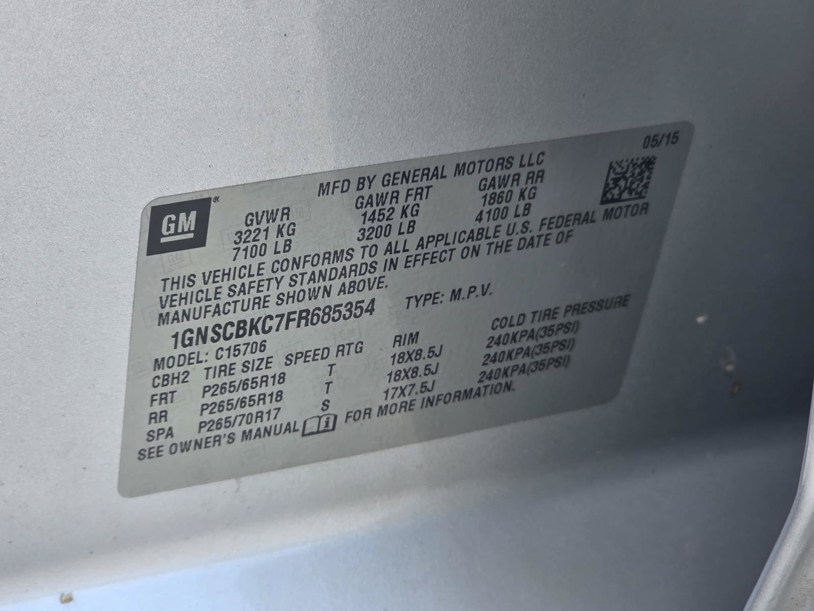 Used 2015 Chevrolet Tahoe LT RWD image 22
