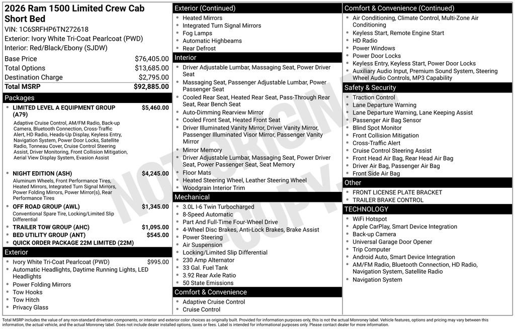 New 2026 RAM 1500 Limited AWD/4WD image 32