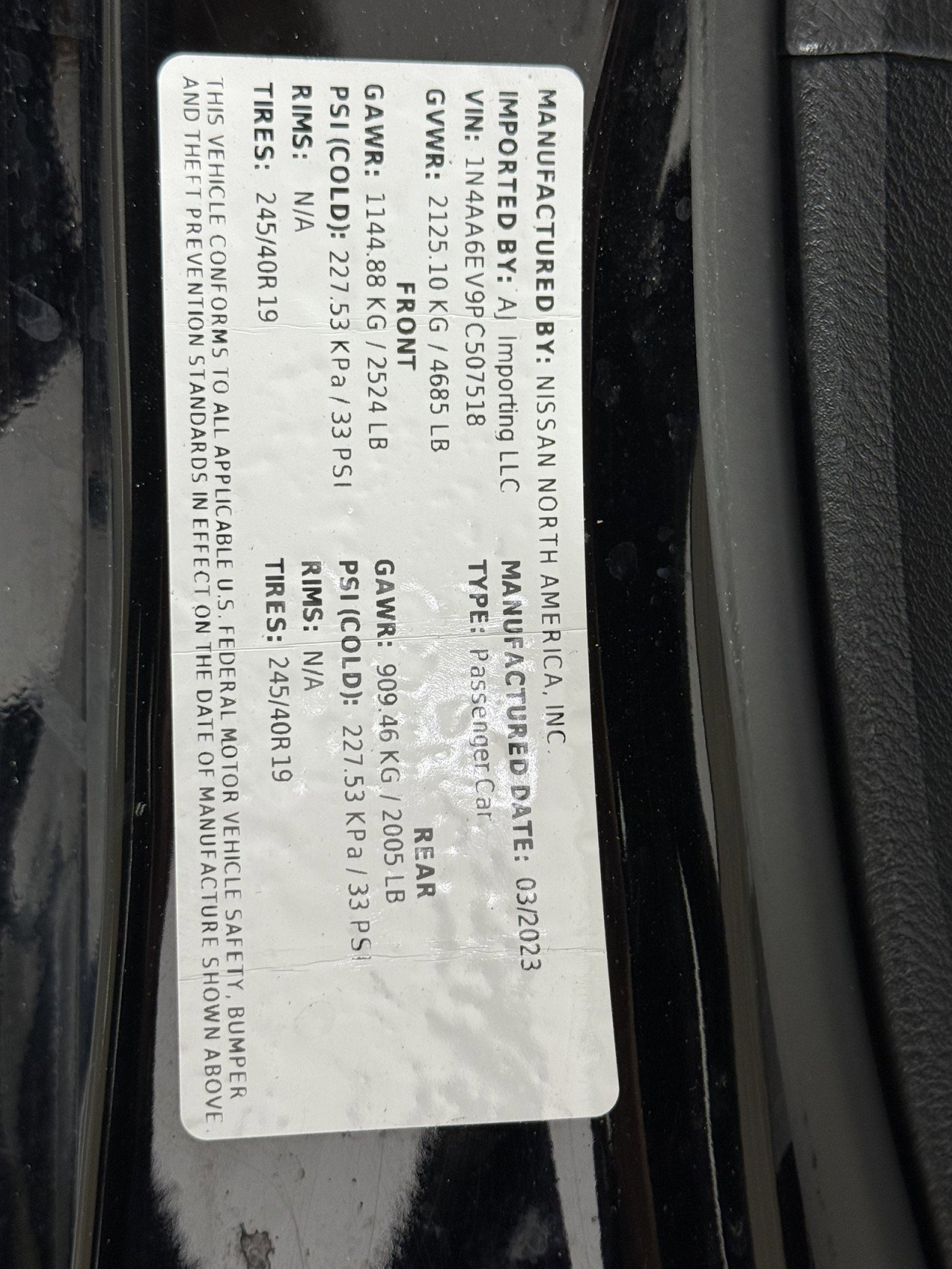 Used 2023 Nissan Maxima SR FWD image 27
