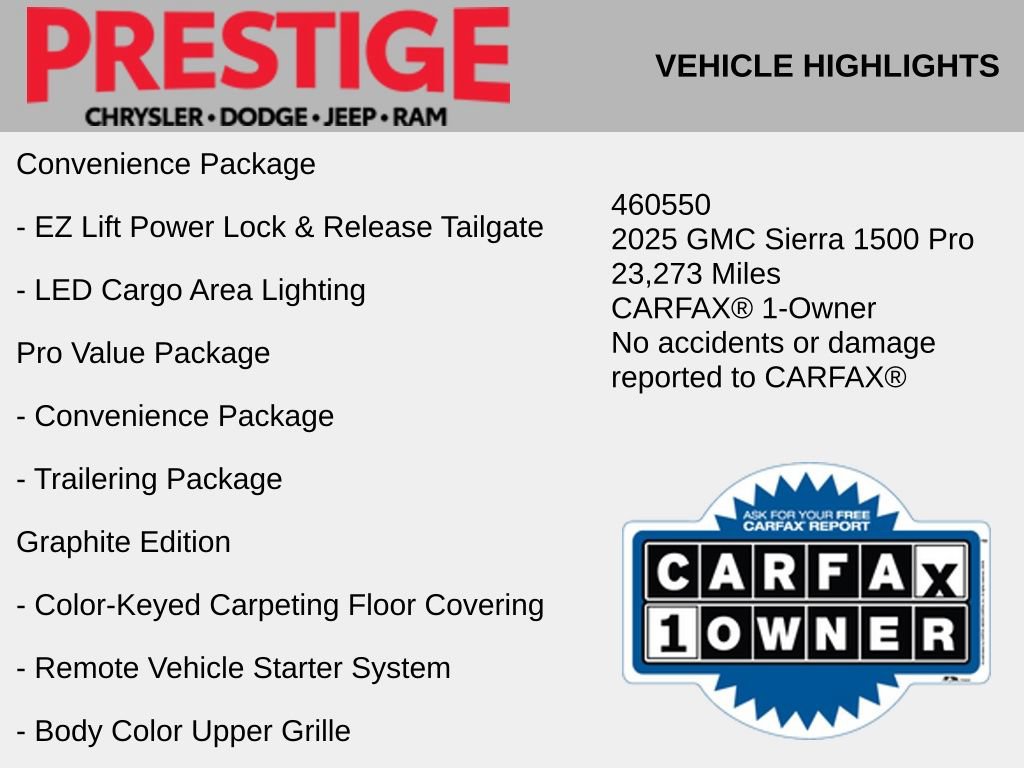 Used 2025 GMC Sierra 1500 Pro w/ Graphite Edition RWD image 6
