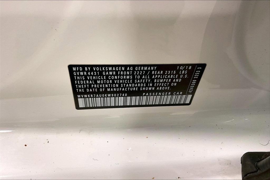 Used 2019 Volkswagen e-Golf SE w/ Driver Assistance Package FWD image 19