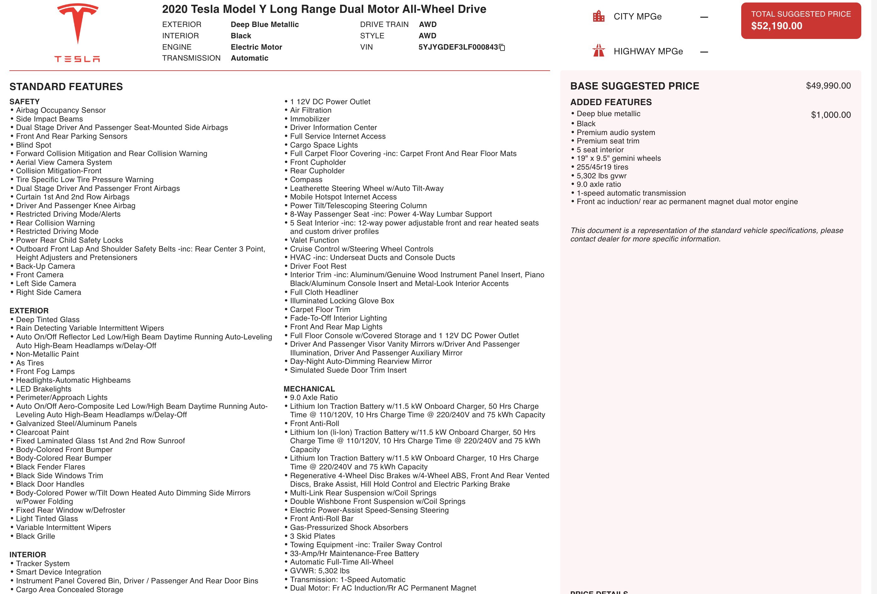 Used 2020 Tesla Model Y Performance image 5