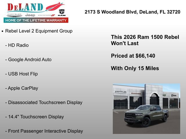 New 2026 RAM 1500 Rebel w/ Rebel Level 2 Equipment Group image 30