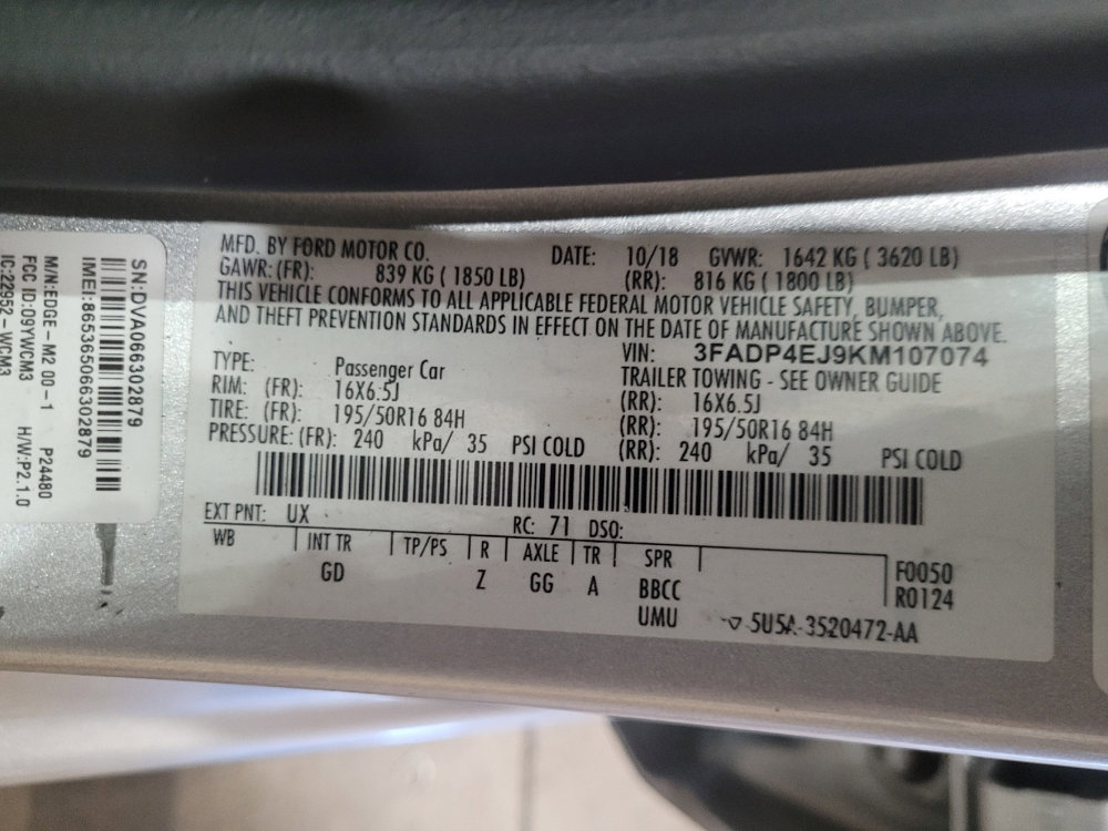 Used 2019 Ford Fiesta SE w/ Equipment Group 201A image 33