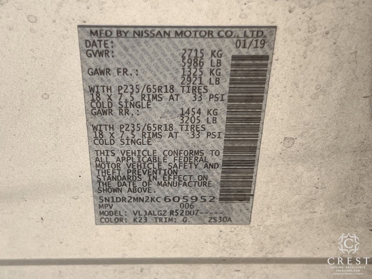 Used 2019 Nissan Pathfinder SL FWD image 32