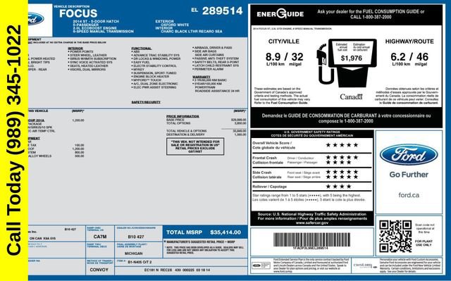 Used 2014 Ford Focus ST w/ Equipment Group 201A FWD image 3