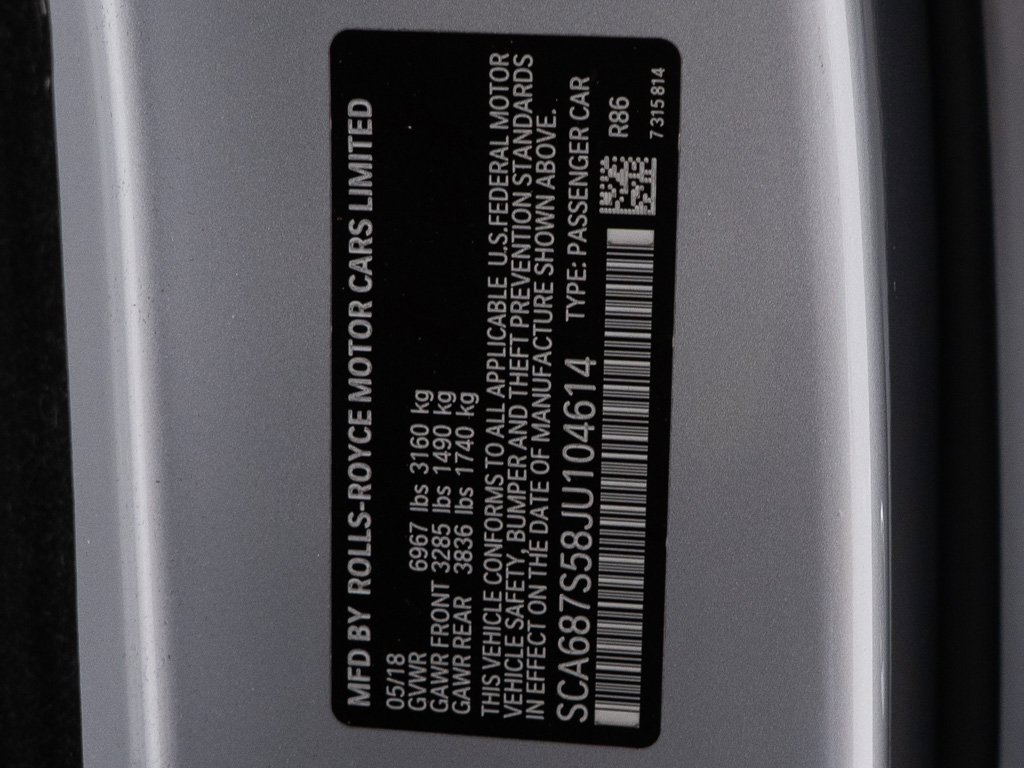 Certified 2018 Rolls-Royce Phantom Sedan image 56