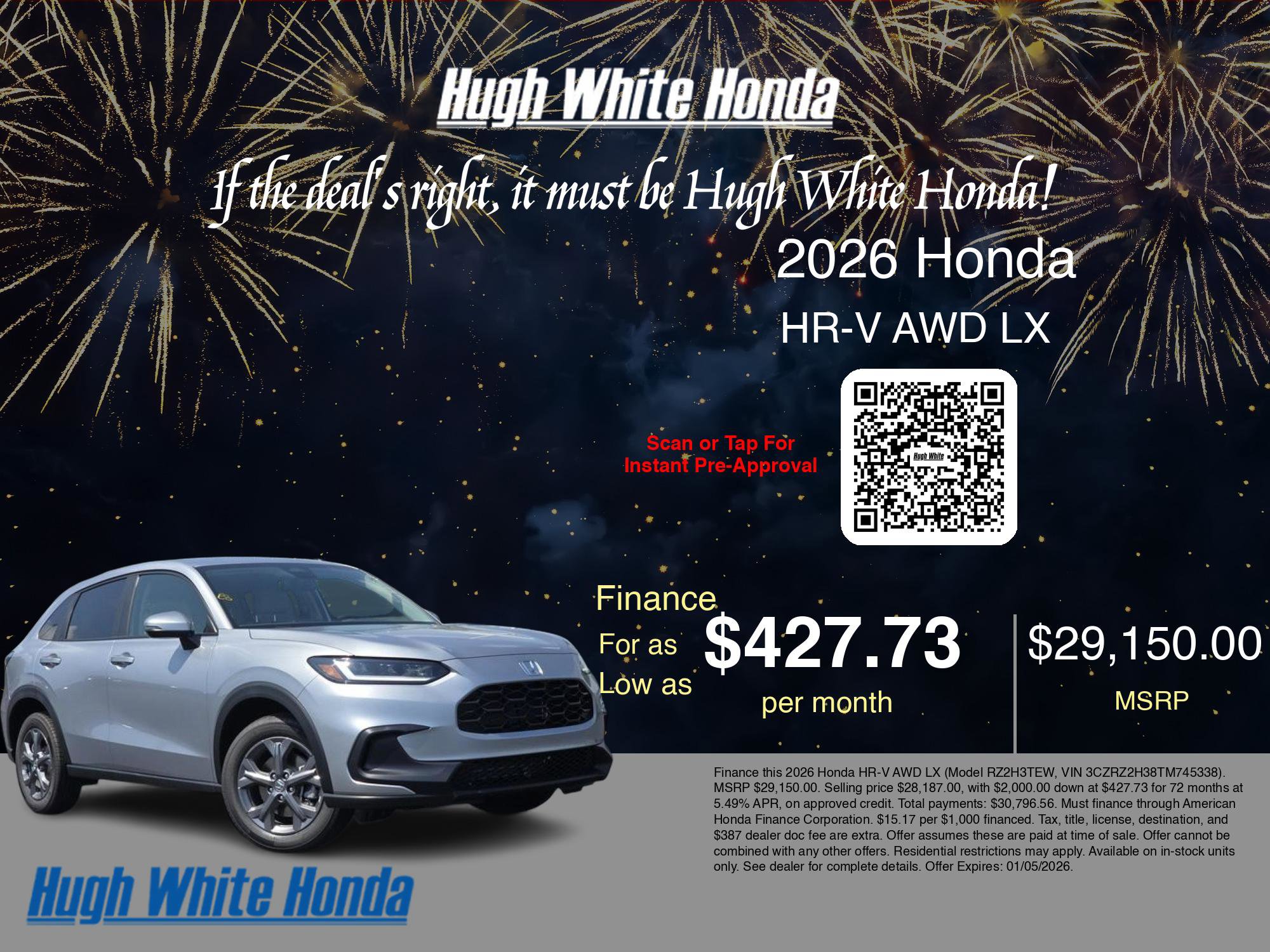 New 2026 Honda HR-V LX image 7