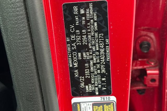 Certified 2022 Kia Forte LXS image 33