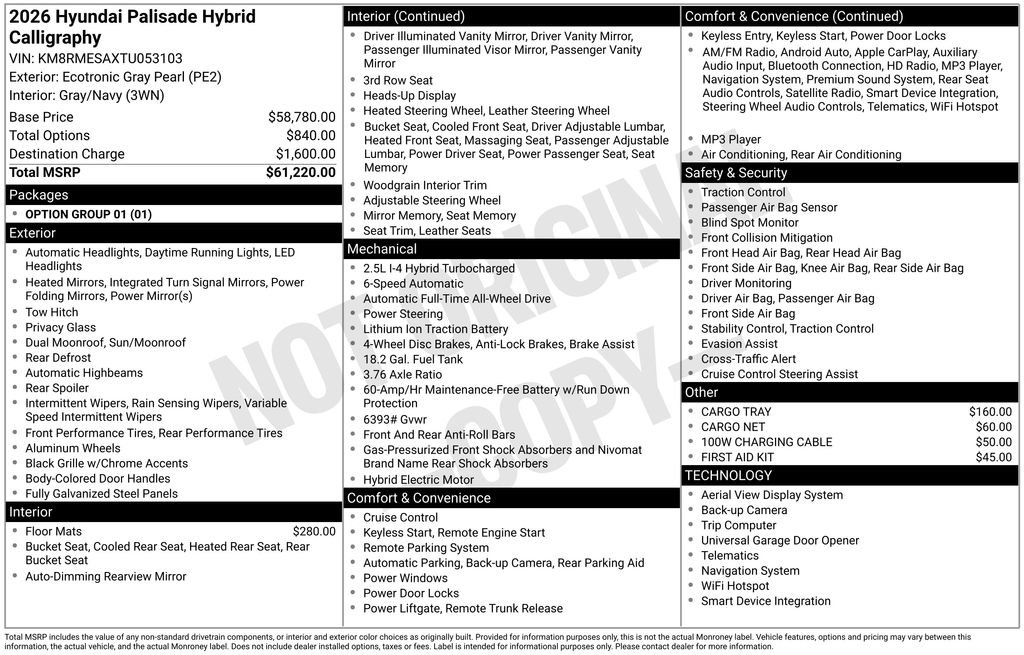 New 2026 Hyundai Palisade Calligraphy image 6