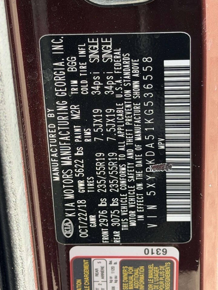 Used 2019 Kia Sorento SX AWD/4WD image 13