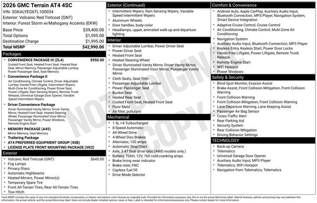 Used 2026 GMC Terrain AT4 w/ Convenience Package III image 20