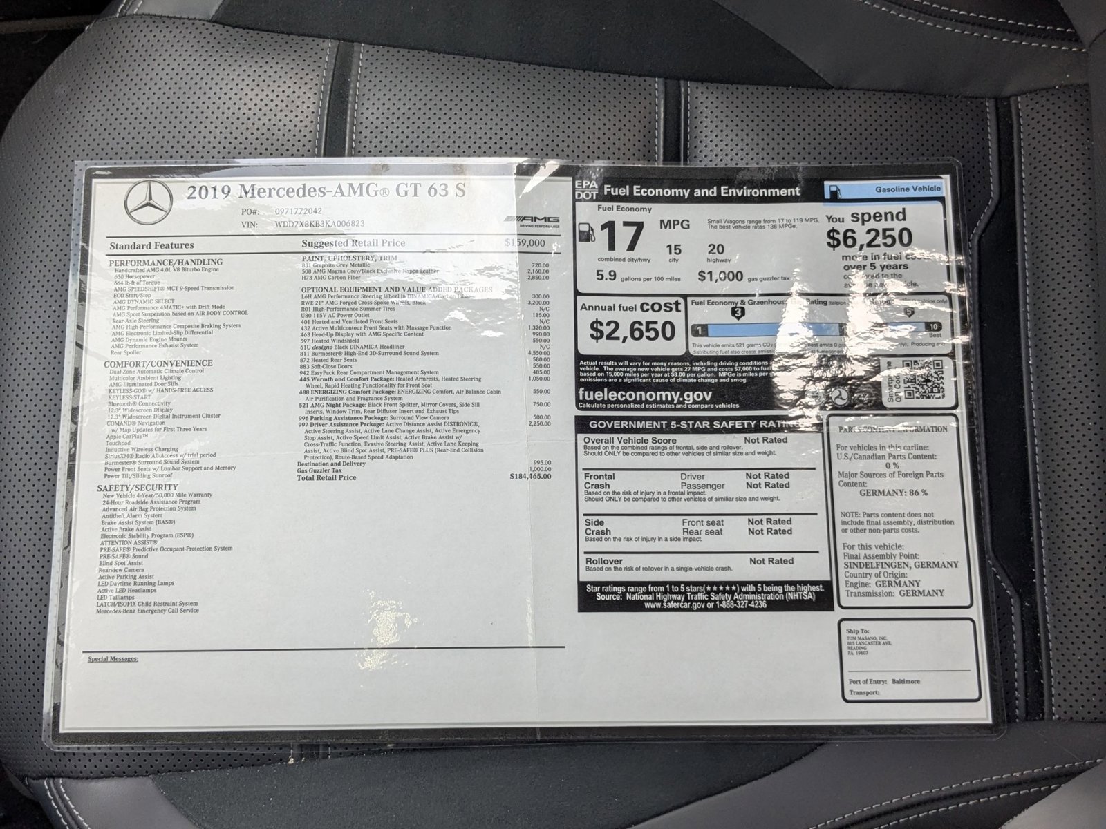 Used 2019 Mercedes-Benz AMG GT 63 S image 26