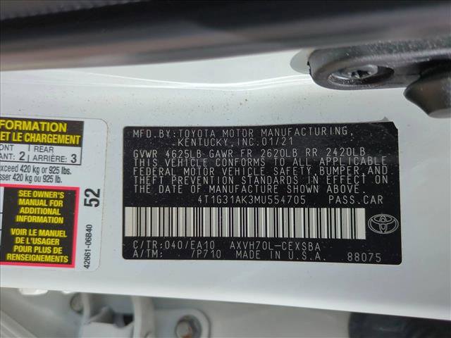 Certified 2021 Toyota Camry SE FWD image 15