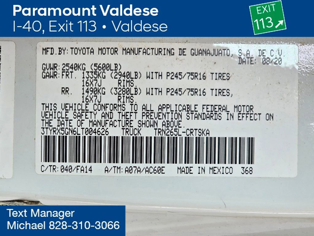 Used 2020 Toyota Tacoma SR image 30