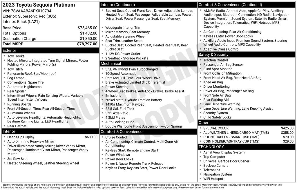 Used 2023 Toyota Sequoia Platinum AWD/4WD image 6