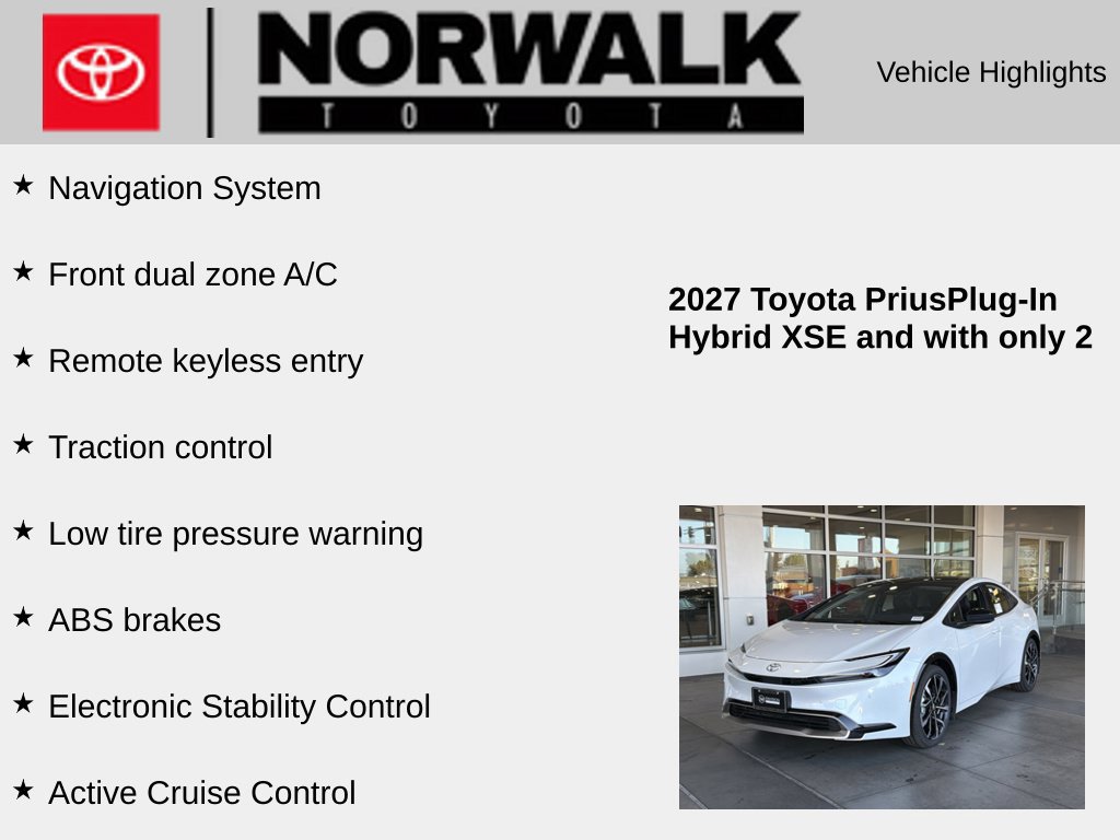 New 2027 Toyota Prius Plug-In Hybrid FWD image 10