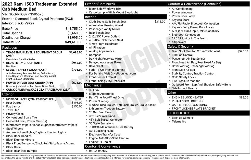 Used 2023 RAM 1500 Tradesman AWD/4WD image 17