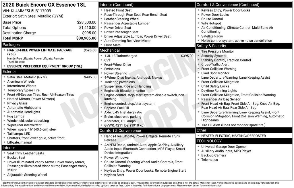 Used 2020 Buick Encore GX Essence image 12